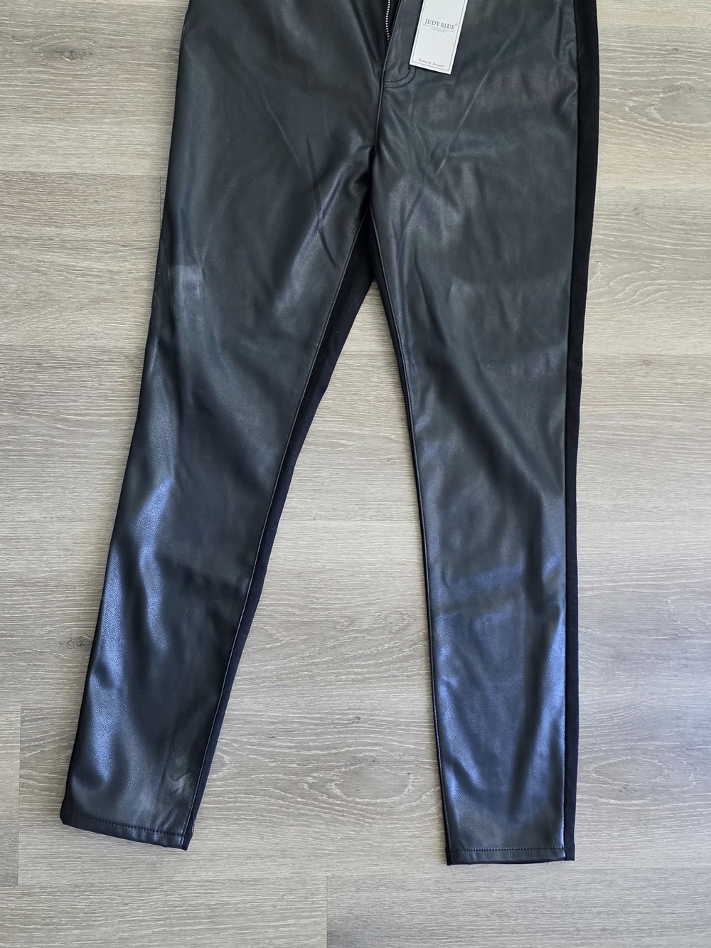 Judy Blue Black Faux Leather Leggings Style JB88810 BK